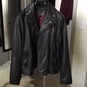 John Varvatos black leather jacket